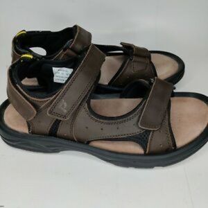 Propet‎ Daytona Comfort Strap Flat Sandal Men's Brown Size 10